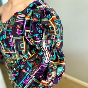 Long dress Ankara dress with puffy sleeves